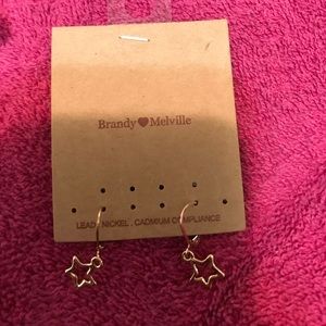 Brandy Melville Gold Star dangle earrings